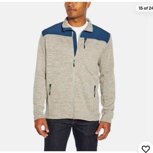 Orvis Men's Full Zip Jacket blue gray Size Medium